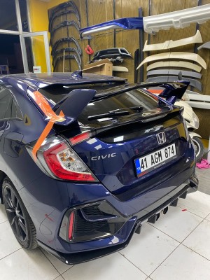 HONDA CİVİC HB FK7 2016 + TYPER YÜKSEK SPOİLER